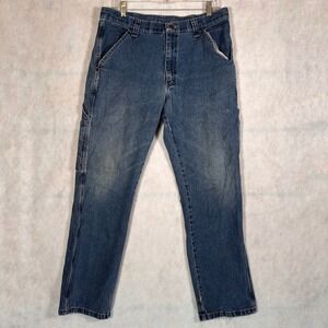 Wrangler Jeans Mens 34x30 Carpenter Blue Good Utility Workwear Pants